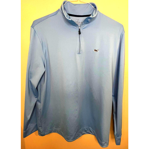Vineyard Vines Other - Vineyard Vines Performance 1/4 Zip Pullover Golf Sweater Jacket Blue Mens M EUC
